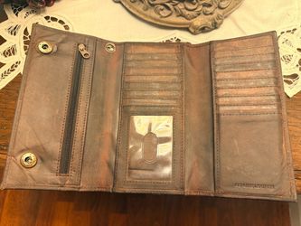 Genuine Leather Trifold Wallet $15