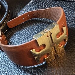 Brown leather Tory Burch bracelet