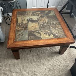 Hard Wood Slated Top Tables