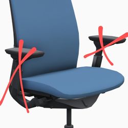 New Steelcase Think Leather Office Chair No Arms-Read Description- Still Available 