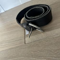Free People Women’s Black Leather Studded Belt