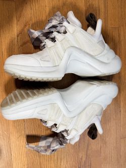 Louis Vuitton Archlight White Chunky Sneakers Ribbon Laces Size 9.5