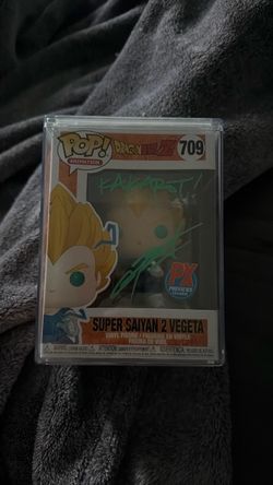 Funko Pop Dragon Ball Z Super Saiyan 2 Vegeta #709 Signed