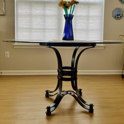 Dinning Table 54 Inch Round Glass