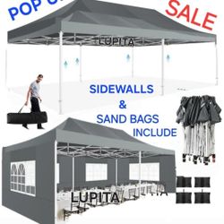 10x20 Waterproof Easy Up Canopy Tent With Side Walls Gazebo Wedding Party Pop Up Tent Canopy- (FOR SALE) Carpa