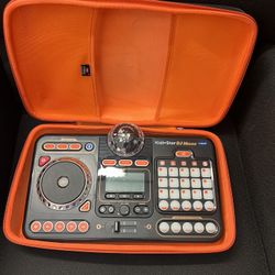 KidiStar DJ Mixer - Black and Orange and a case 