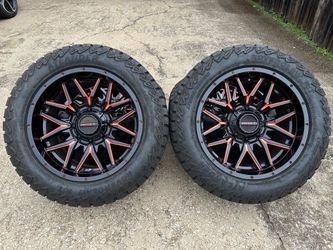 20x10 INCH IMPACT OFF-ROAD RIMS WITH 285/55R20 TIRES