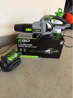 EGO POWER+ Cordless Electric Leaf Blower, 615 CFM, With Battery - LB6151 W/ STUBBY ATACHEMENT