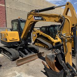 2022 Sany Sy60c Enclosed Cab Mini Excavator
