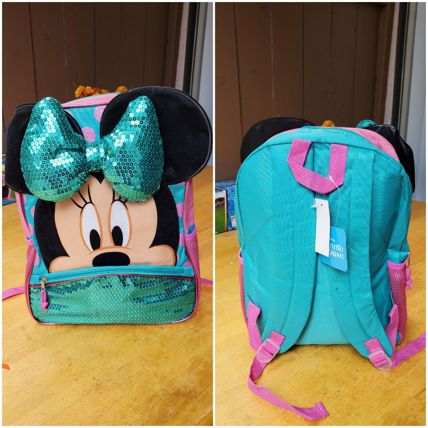 Minnie mouse sequin bow backpack 🎒