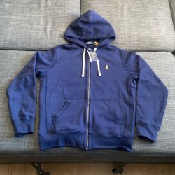 Navy Polo Ralph Lauren Zip up Hoodie