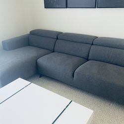 Living spaces grey Sectional 