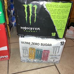 Monster Energy Drinks 12 Packs 12$