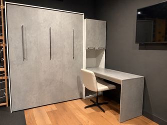 Andries Murphy Bed with Desk & Storage – $500 OBO (and FREE chair if you want it)