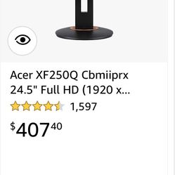 Acer XF250Q gaming monitor 240hz