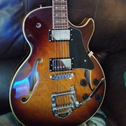 Semi Hollow Body Electric Guitar w/ Bigsby Tremelo