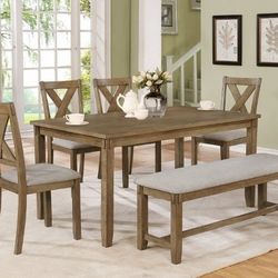 "Clara 6 Piece Dining Table Set Brand New In The Box
"
