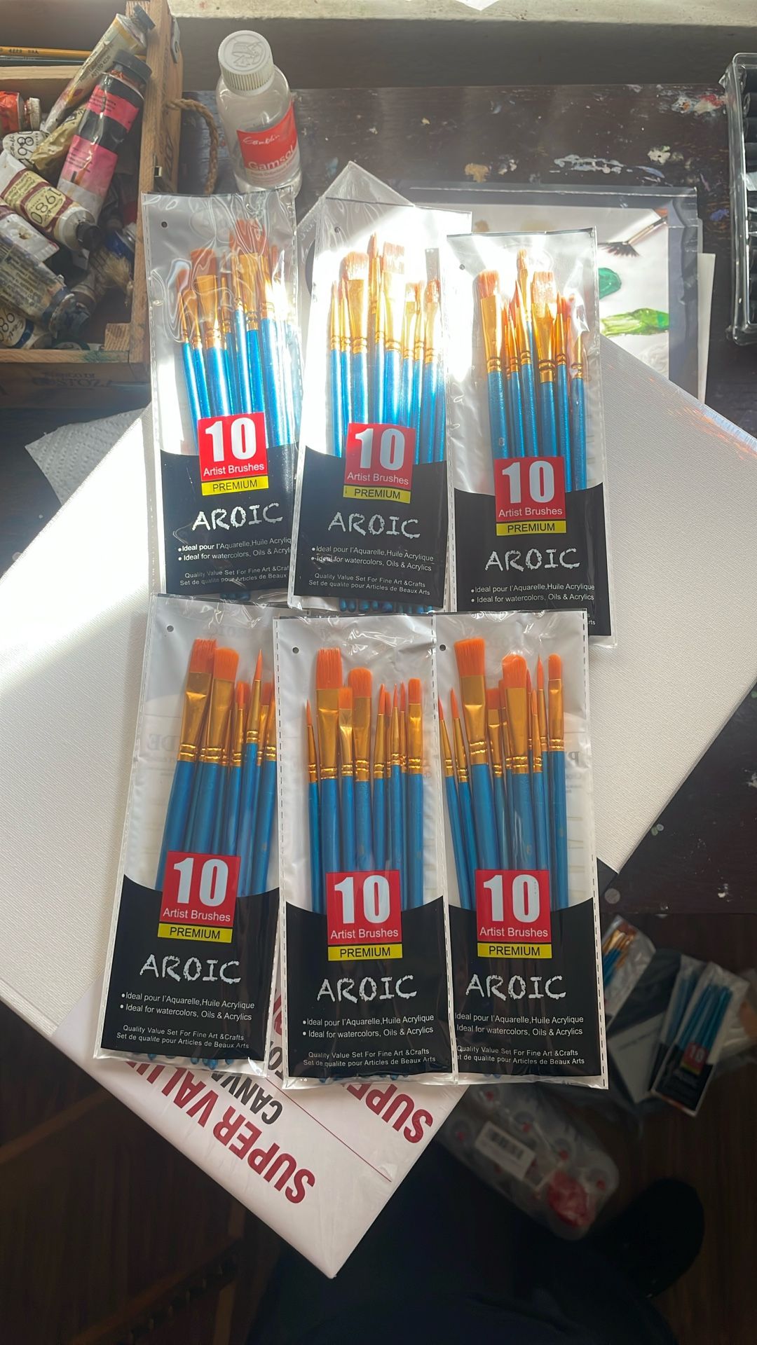 6 Packs Of 10 Paint Brushes
