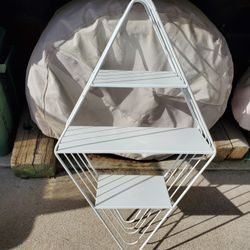 1 METAL HANGING DECOR/ PLANT SHELF UNIT 28" TALL X 16" WIDE X 6" DEEP 