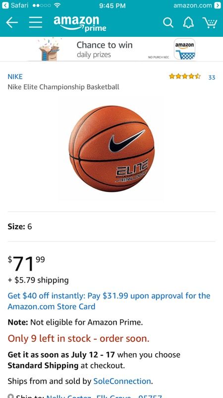 Nike Elite Champion Airlock basketball intermediate