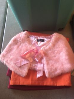 Pink shawl furry