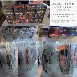 2008 Collectible Star Trek Glasses: Complete set