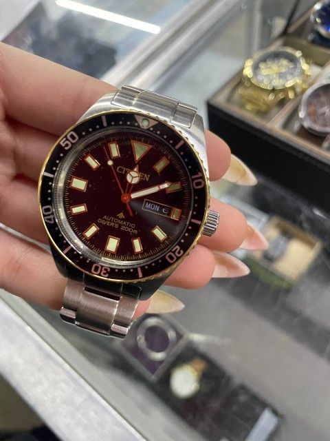 Citizen Promaster Watch NY0125-83E Automatic Diver Gold & Black Dial Silver