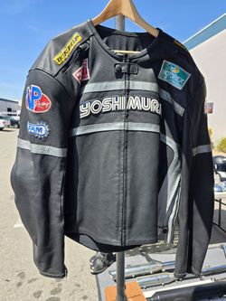 Biker Leather Jacket 2XL
