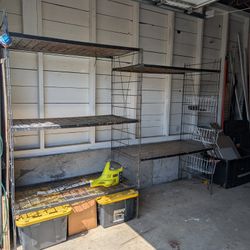 Modular Black Metal Industrial Shelving