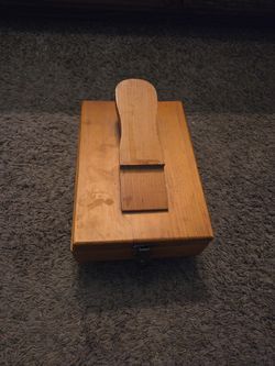 Wooden shoe shine box
