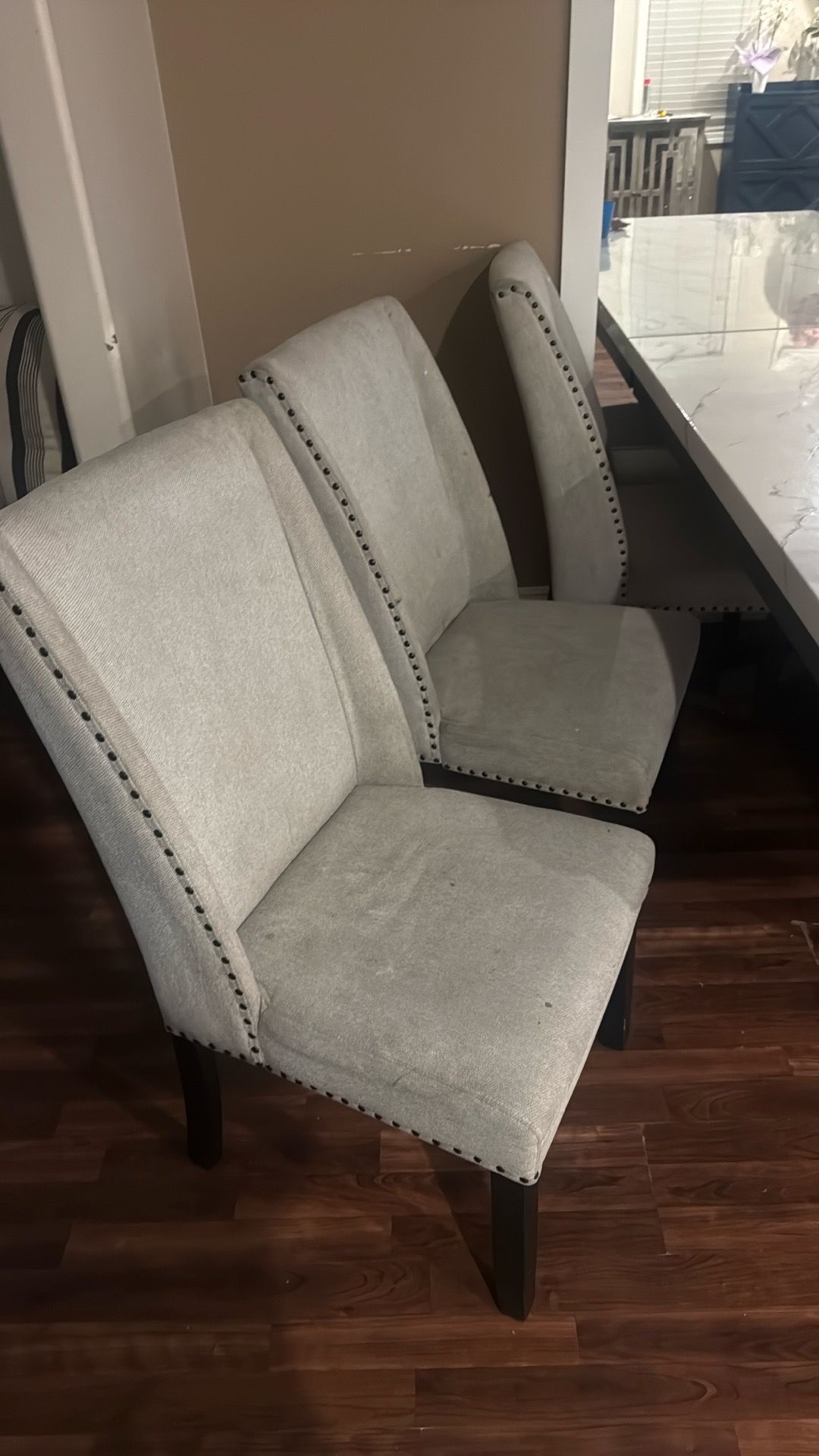 Chairs and bench