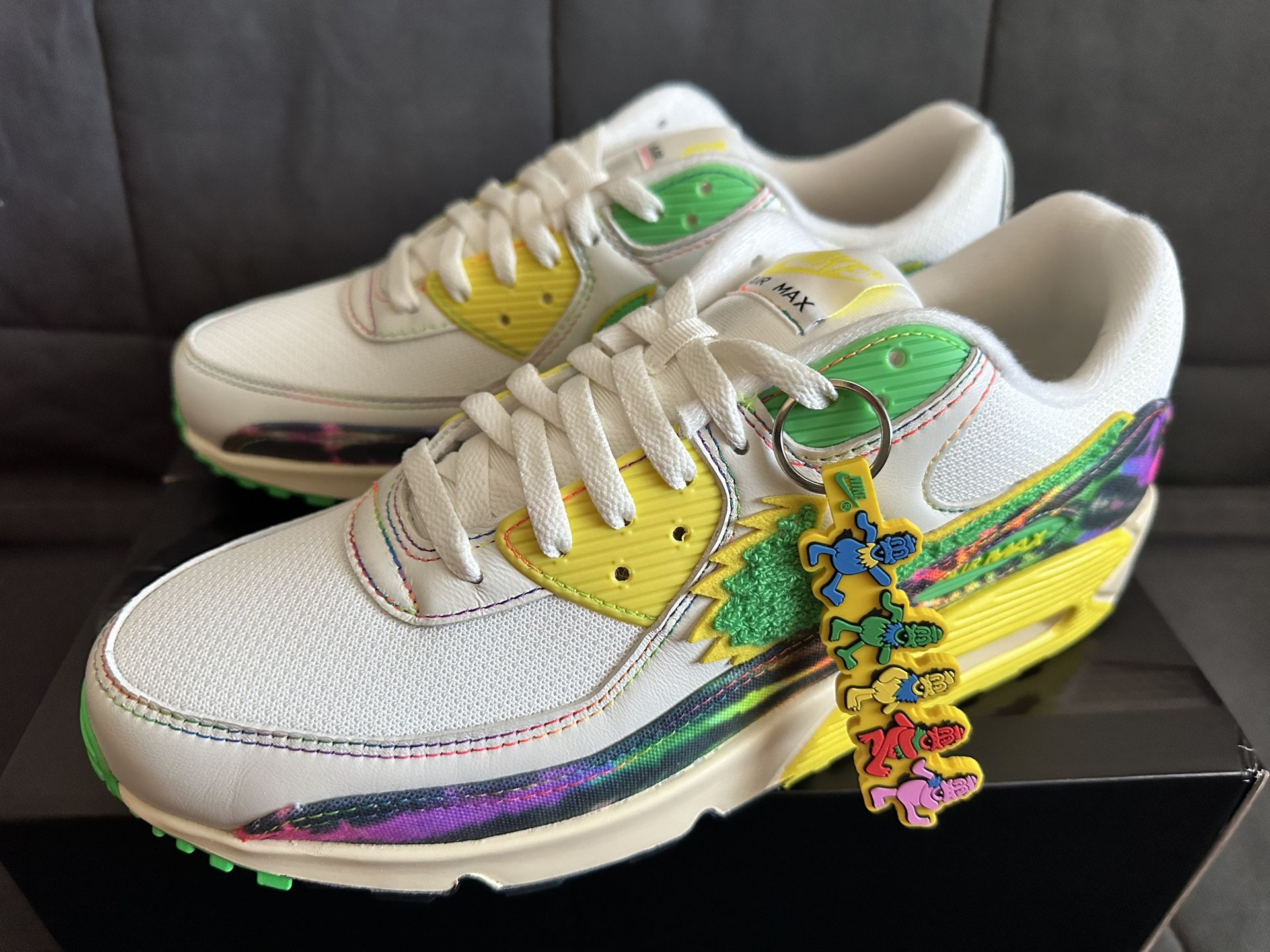 Nike Air Max 90 Grateful Dead Univ Of OR Grateful Ducks - Size 11.5M