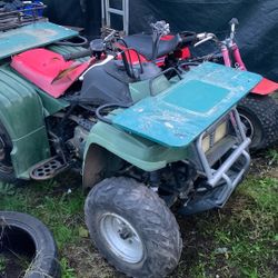 Yamaha Timberwolf 200cc,, Second Bike Is A  Honda 3 Wheeler 110 Attic Cat Wheeler For Sale 