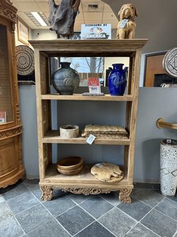 MEGA SALE! Carved Teak Bookcase (Save $799)