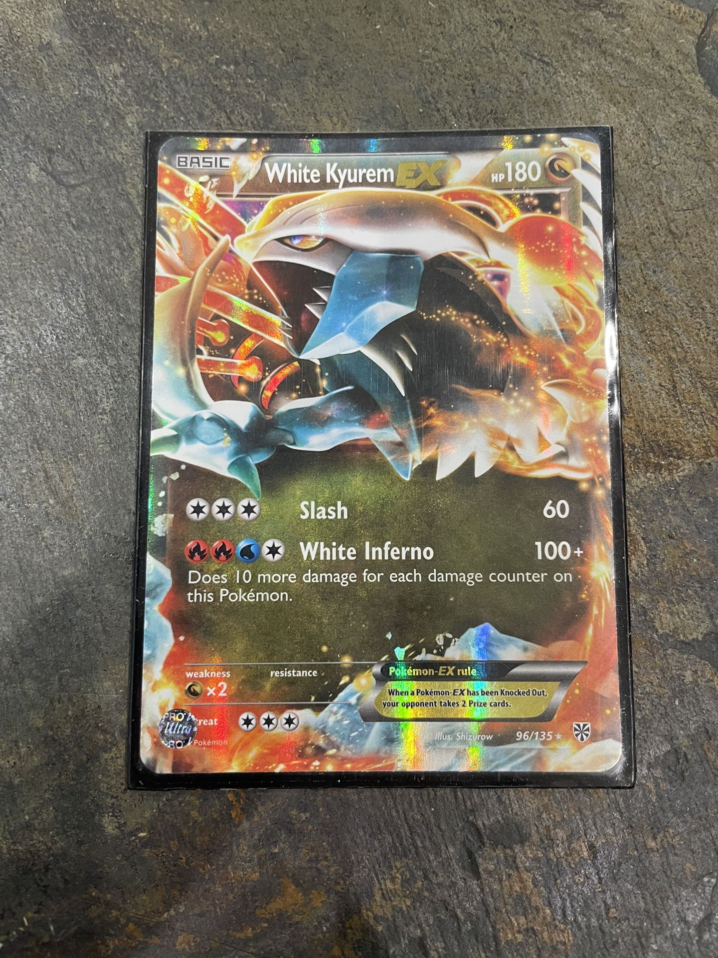 kyurem ex pokemon card White Kyurem EX - 101/113 - NM - Ultra Rare - Legendary Treasures main image 1