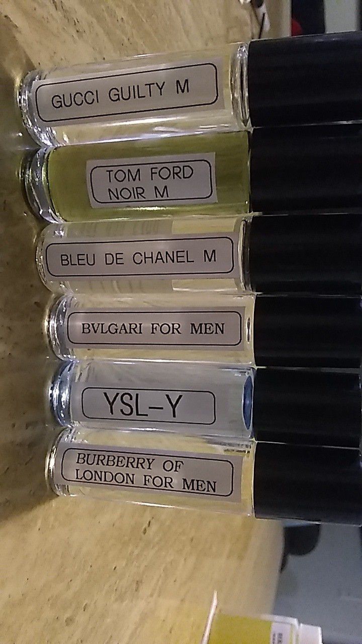 Authentic roll on perfumes and colognes