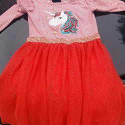 CHRISTMAS FANCY UNICORN DRESS FOR GIRLS SIZE 8