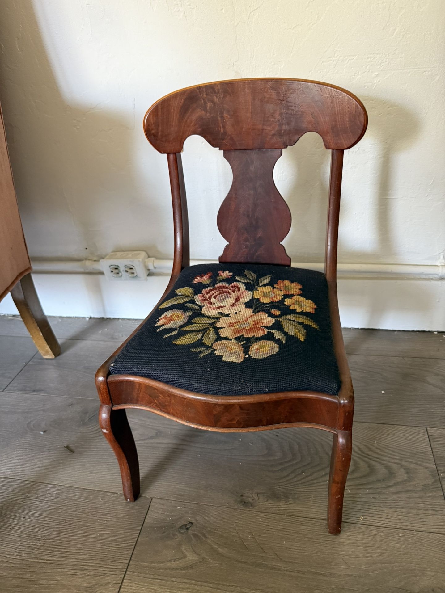 Small Kid Sized Antique Needlepoint Chair
