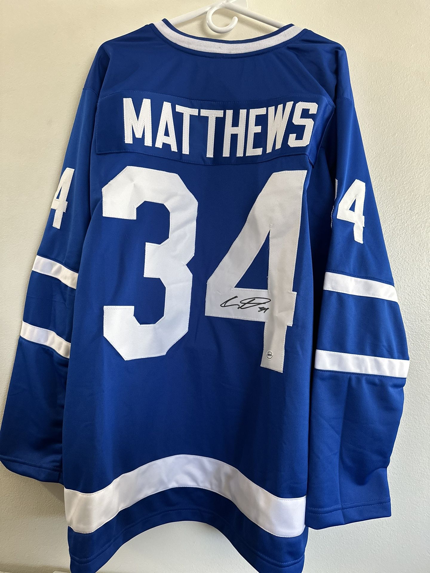 AUSTON MATTHEWS SIGNED TORONTO MAPLE LEAFS AUTOGRAPHED CUSTOM JERSEY W/COA XL647