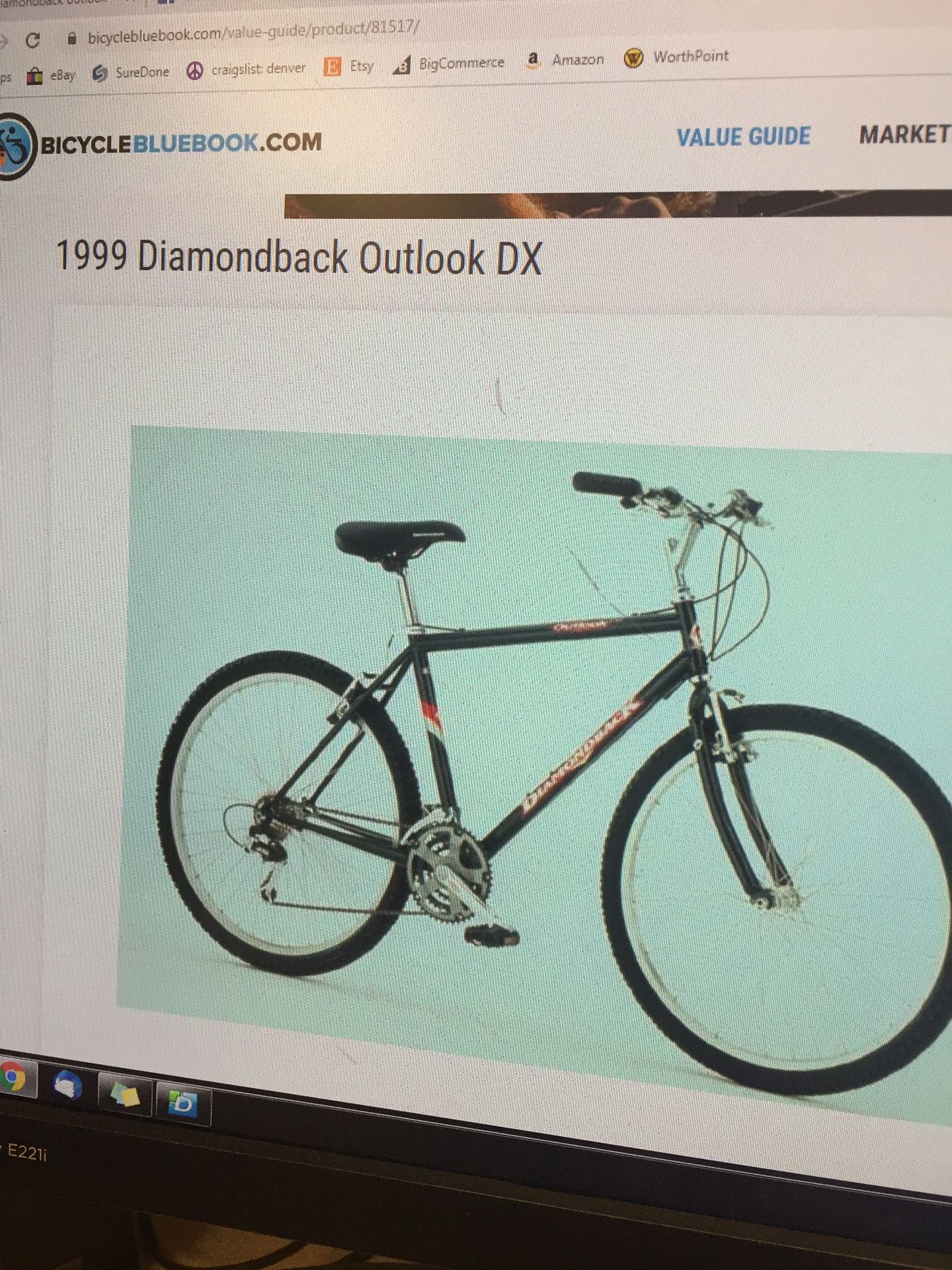 1999 Diamondback Outlook DX Mountain Bike Medium 18” Bicycle 21Speed