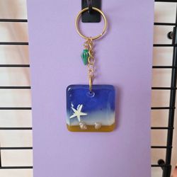 Handmade Resin Beach Keychain