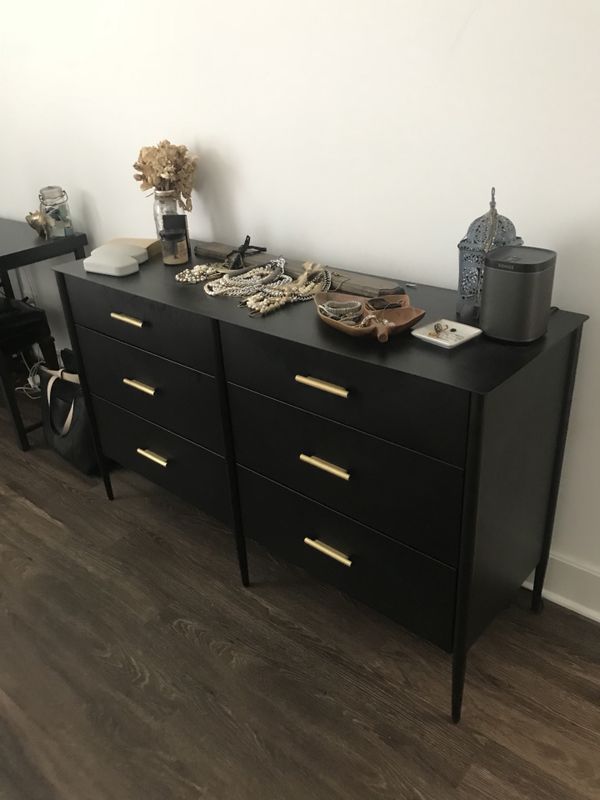 West Elm Metalwork 6 Drawer Dresser Night Stands For Sale In