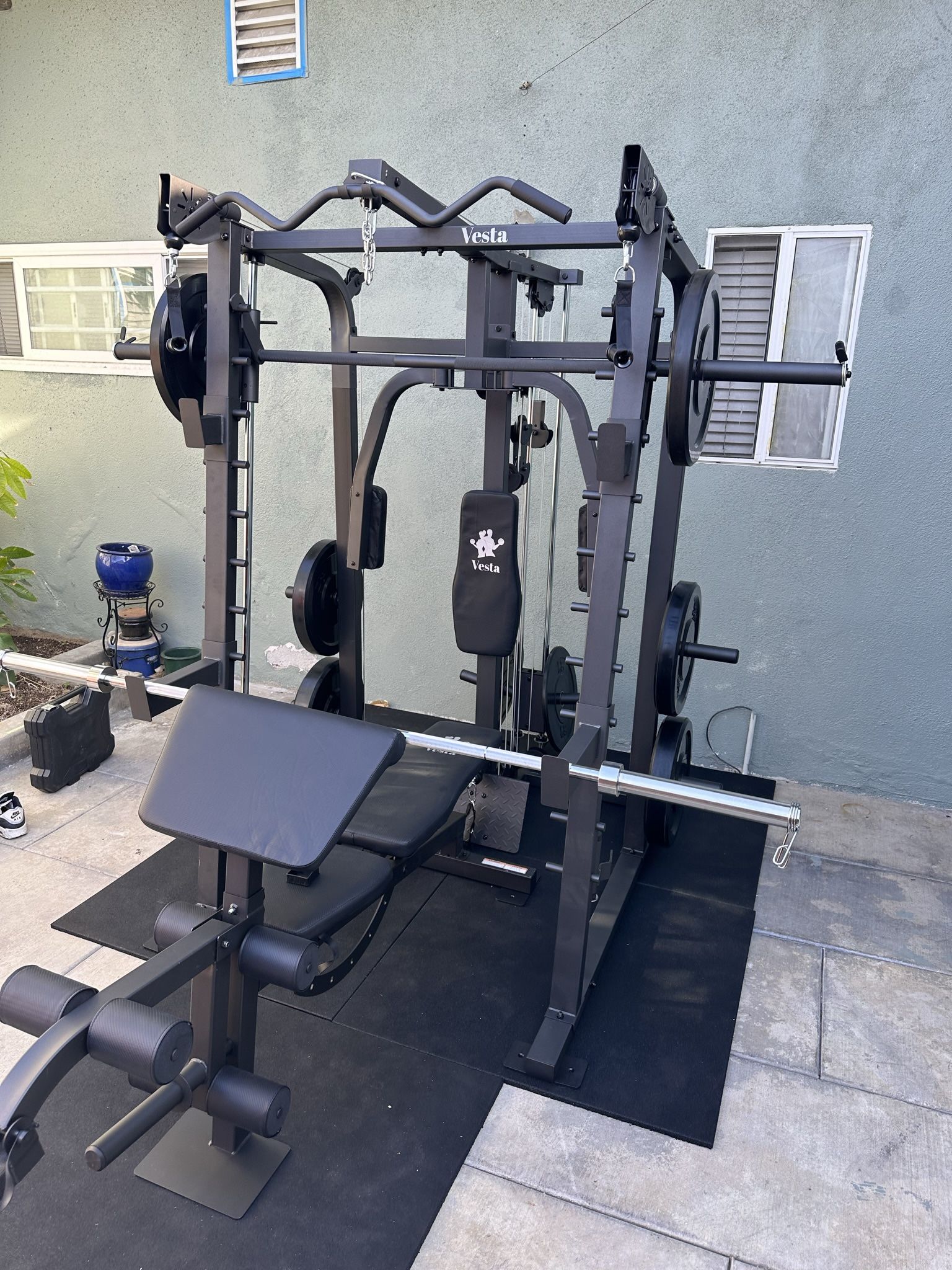 Smith Machine SM2001/FID Adj Bench/Gym Equipment/Fitness/Squat Rack/‼️⭕️WEIGHTS AND BARBELL SOLD INDIVIDUALLY ⭕️‼️FREE DELIVERY🚚