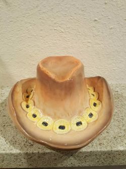 decorative ceramic cowboy hat