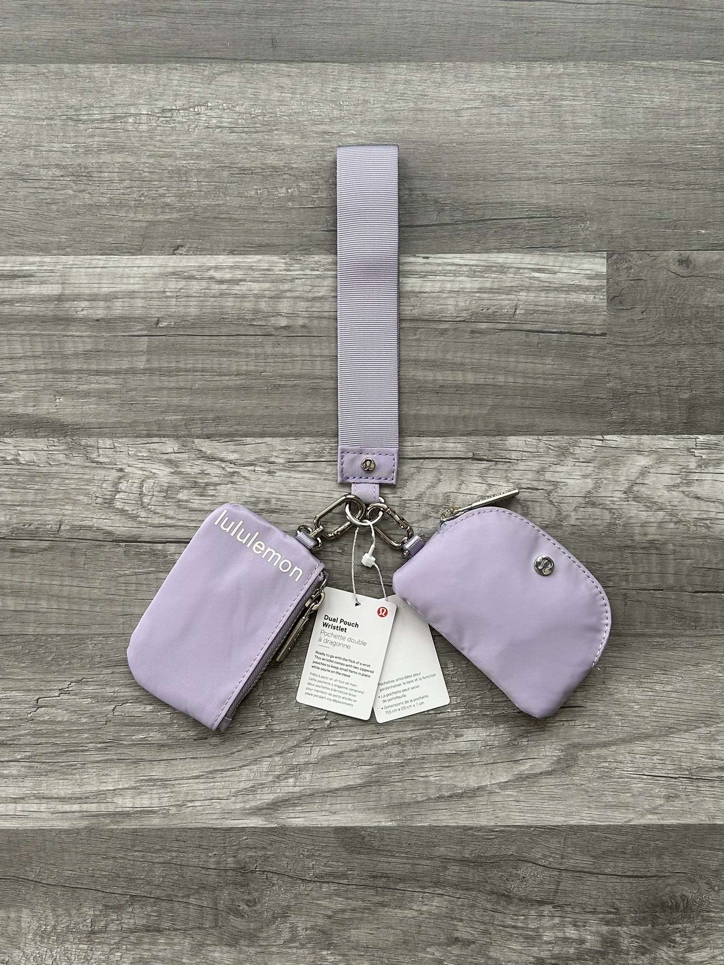 Lululemon Dual Pouch Wristlet Purple New With Tags