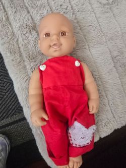 Baby Doll in Red Overalls