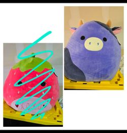 New jumbo 24" Squishmallow purple cow plush toy