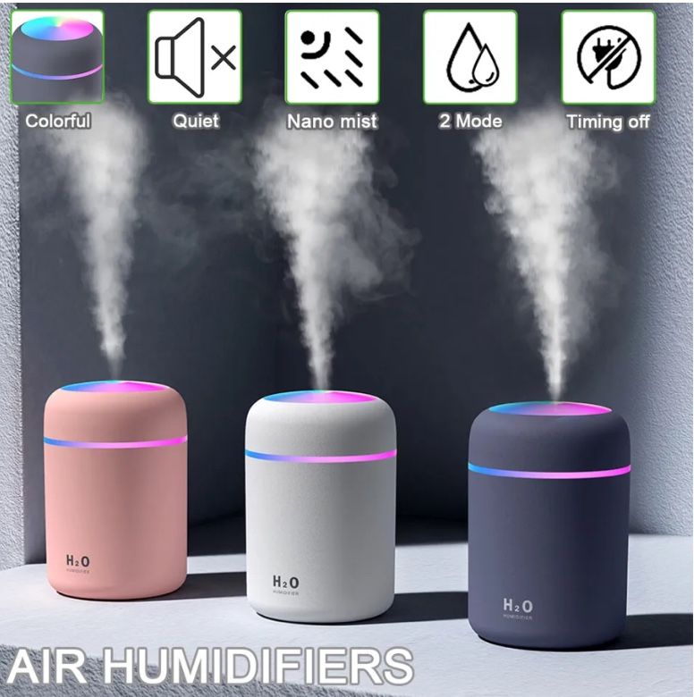 Aroma Humidifier Essential Oil Diffuser Grain Ultrasonic Air LED Aromatherapy