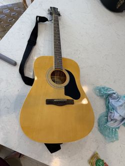 Acoustic Guitar- Silvertone with cover