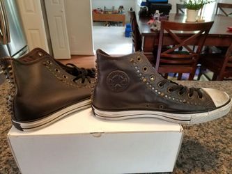 New Leather studded Converse Chuck Taylor All Stars size 12
